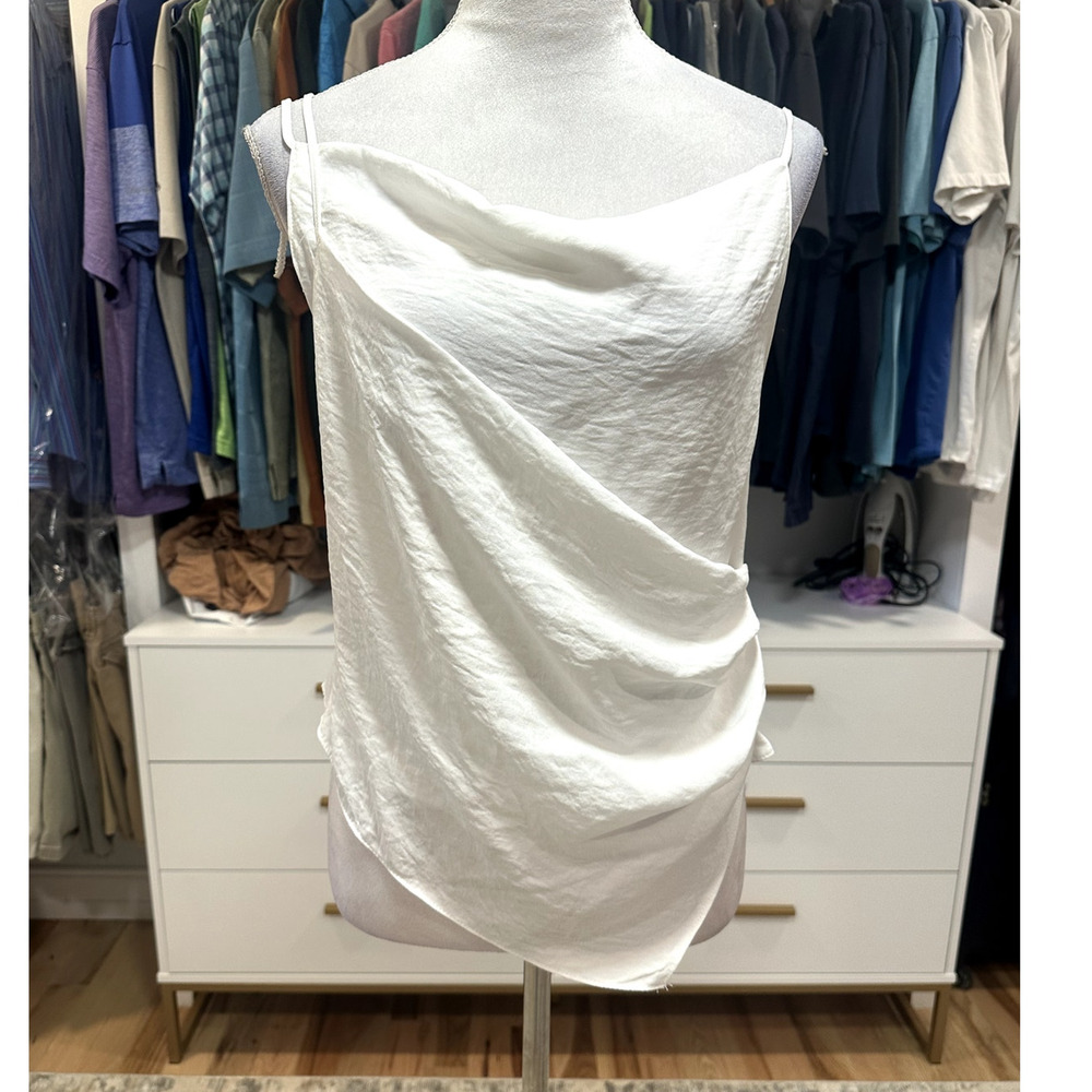 Topshop Women's White Cami Tank Strappy Top 10 NWT